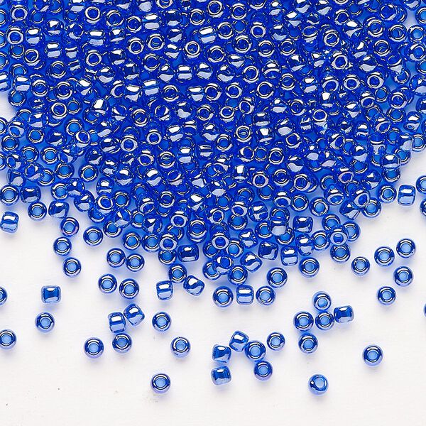 Seed bead, TOHO BEADS&reg;, glass, pkg/250g, #11 round, translucent luster cobalt (TR-11-116). image number 0