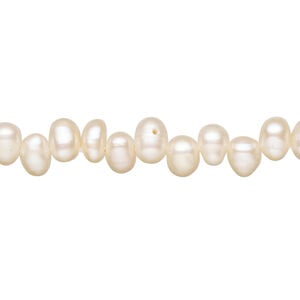 Freshwater pearl 1pkg1, top-drilled rice, 14 inch pale orange 6x4mm-9x5mm cultured
