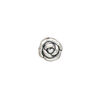 Bead 1pkg1 sterling silver, 10x7mm rose, electroformed / antiqued JBB Findings image number 0