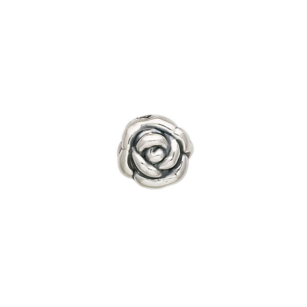 Bead 1pkg1 sterling silver, 10x7mm rose, electroformed / antiqued JBB Findings image number 0