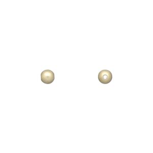 Bead 1pkg2 14Kt gold-filled, 4mm round, satin