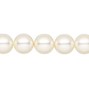 Pearl 10pk light creamrose, Preciosa Czech crystal 10mm round
