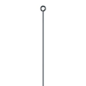 Eye pin 1pkg100 gunmetal-plated, 3 inch, 21 gauge brass