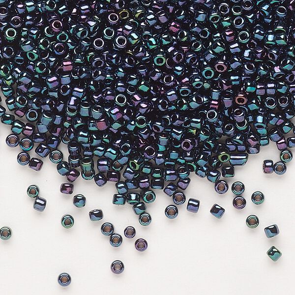 Seed bead, Dyna-Mites&trade;, glass, pkg/1/2kg, #11 round, opaque iris blue, (90501 11/0 RR). image number 0