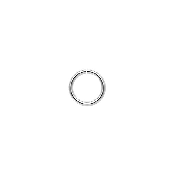 Jump ring 1pkg100 imitation nickel-plated, 9mm round, 18 gauge / 7mm inside diameter / brass image number 0