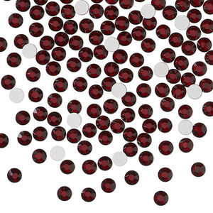 Flat back 1pkg1440 vivid Siam foil back, Preciosa MAXIMA Czech crystal rhinestone, 3.0-3.2mm chaton rose round SS12