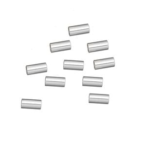 Crimp 1pkg10 sterling silver, 6x3mm smooth seamless tube / 2.5mm inside diameter