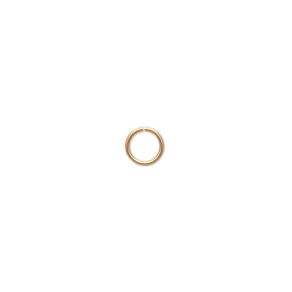 Jump ring 1pkg100 gold-plated, 6mm round, 20 gauge / 4.4mm inside diameter / brass image number 0