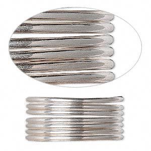 Wire, sterling silver, full-hard, round, 14 gauge. Sold per pkg of 5 feet.