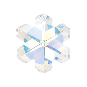 Focal 1pk translucent crystal AB, Celestial Crystal&reg; 30x27mm snowflake