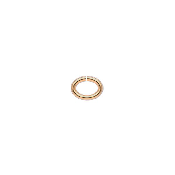 Jump ring 1pkg100 gold-plated, 8x6mm oval, 16 gauge / 5.7x3.6mm inside diameter / brass image number 0
