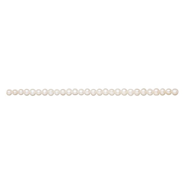 Freshwater pearl 1pkg1, semi-round, 15 inch white 9-10mm cultured image number 1