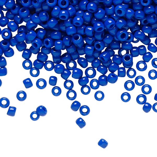 Seed bead, TOHO BEADS&reg;, glass, pkg/250g, #8 round, opaque navy blue (TR-08-48). image number 0