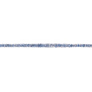Blue kyanite 1pkg1, hand-cut faceted rondelle bead natural 17 inch graduated 3x2mm-5x3mm