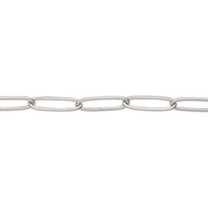 Chain 1pkg1 paperclip, 3.6mm, stainless steel 50 foot unfinished
