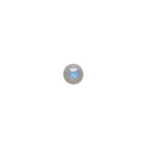 Labradorite 1pkg1, hand-cut calibrated round cab natural 6mm