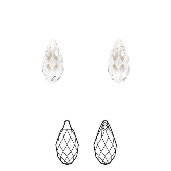 Briolette 144pk crystal, Swarovski&reg; 11x5.5mm pendant drop 6010 image number 0