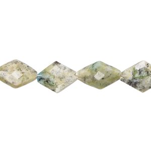 K2 "jasper" 1pkg1, hand-cut faceted puffed diamond bead natural 8 inch 12x9mm-13x10mm