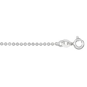 Chain 1pkg1 sterling silver ball, 1.5mm / mixed clasp, Gossamer&trade; 16 inch