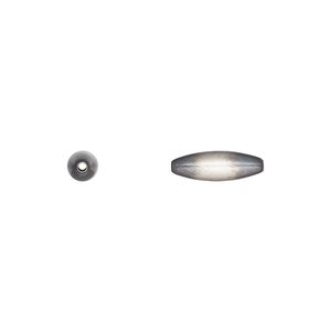 Bead, Navajo pearl style brushed oxidized sterling silver, 12 x 4mm oval. Sold individually.