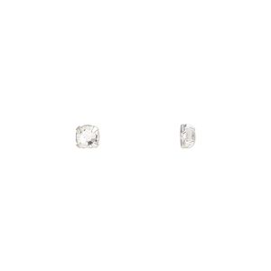 Bead 1440pk rose montees crystal silver plate, Preciosa Czech crystal 3-3.2mm round SS12
