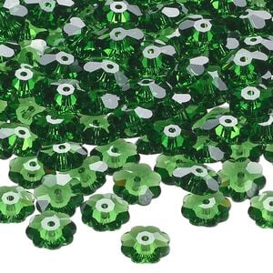 Margarita flower 288pk fern green, Swarovski&reg; 8x3mm 3700