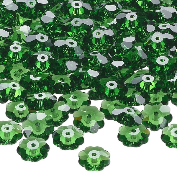 Margarita flower 288pk fern green, Swarovski&reg; 8x3mm 3700 image number 0