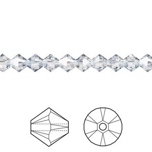 Bead 720pk crystal blue shade, Swarovski&reg; 5mm XILION bicone 5328