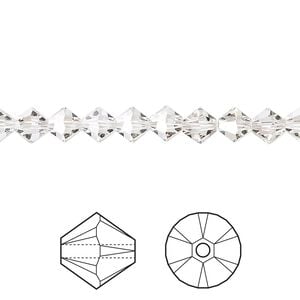 Bead 360pk crystal silver shade, Swarovski&reg; 6mm XILION bicone 5328