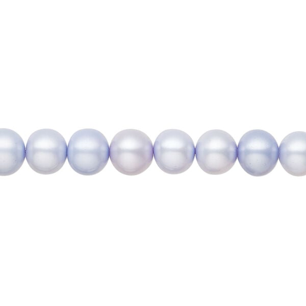 Freshwater pearl 1pkg1, semi-round, 15 inch light blue 6-7mm cultured image number 0