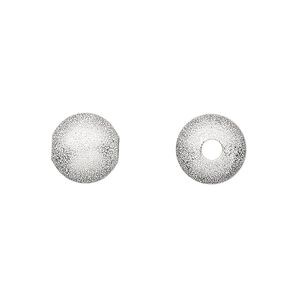 Bead 1pkg10 silver-plated, 10mm stardust round, brass