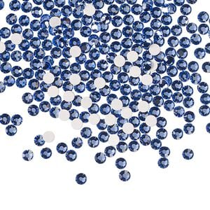 Flat back 144pk blue violet foil back, Preciosa MAXIMA Czech crystal hotfix rhinestone 2.3-2.5mm chaton rose round SS8