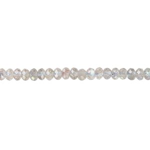 Labradorite 1pkg1, faceted rondelle bead natural A- grade, 15.5-16 inch 3x2mm