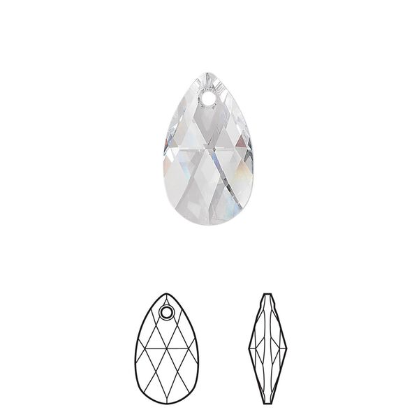 Drop 144pk crystal, Swarovski&reg; 16x9mm pendant pear 6106 image number 0