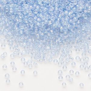 Seed bead, Dyna-Mites&trade;, glass, pkg/1/2kg, #11 round, translucent rainbow light blue, (12R 11/0 RR).