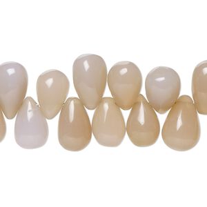 Peach chalcedony / purple chalcedony 1pkg1, hand-cut top-drilled teardrop bead 8 inch 11x7mm-12x9mm