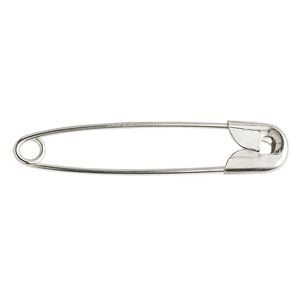 Safety pin 1pkg500 silver-finished, 1.75 inch, steel