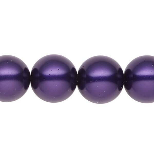 Pearl 1pk purple, Celestial Crystal&reg; 14mm round 15.5-16 inch image number 0