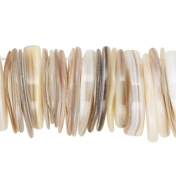 Mother-of-pearl shell 1pkg1, top-drilled marquise bead natural 15.5 to 16 inch 14x8mm-24x10mm image number 0