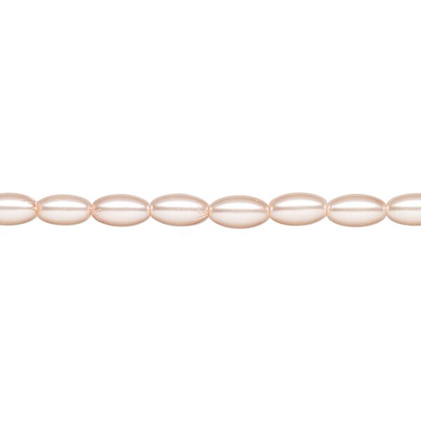 Pearl 1pk rosaline, Celestial Crystal&reg; 6x3.5mm rice 15.5-16 inch image number 0
