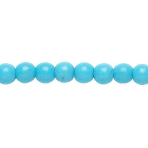 Magnesite 1pkg1, round bead 15.5-16 inch 6mm