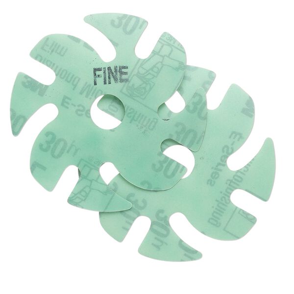 Abrasive disc, 3M&trade; Ninja&trade; Microfinishing Diamond, plastic, green, 400 grit, 3-inch replacement disc for Jooltool&trade;. Sold per pkg of 2. image number 0