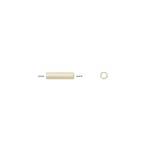 Bead 1pkg4 14Kt gold-filled, 8x2mm five-sided tube