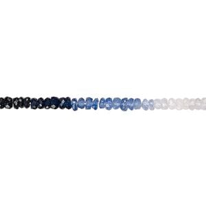 Sapphire 1pkg1, hand-cut faceted rondelle bead 15.5-16 inch 2x1mm-3x2mm