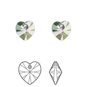 Drop 4pk crystal paradise shine, Crystal Passions&reg; 10mm pendant heart 6228