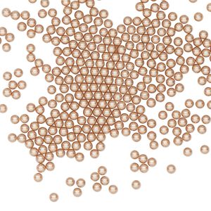 Pearl 100pk rose gold, Crystal Passions&reg; 2mm undrilled round 5809