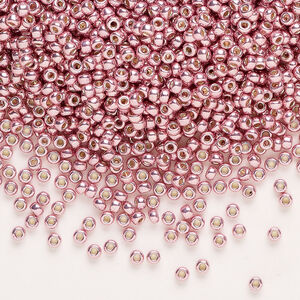 Seed bead, Miyuki 1pkg250g glass, #11 rocaille, Duracoat&reg; opaque galvanized dark coral (RR-4209)