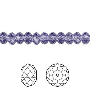 Bead 144pk tanzanite, Crystal Passions&reg; 6x4mm rondelle 5040