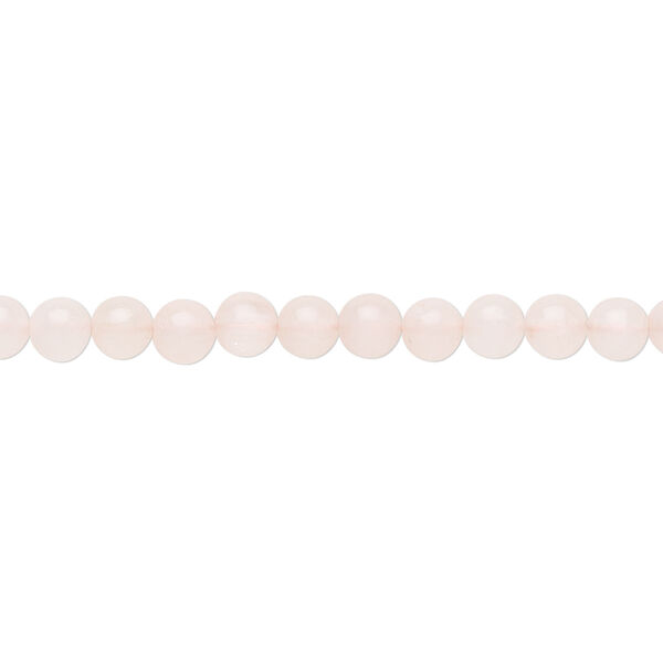 Rose quartz 1pkg1, round bead 15.5-16 inch 4mm image number 0