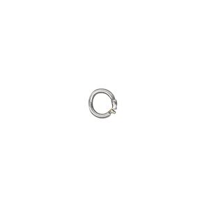 Loop Lock&trade;, JBB Findings, antique silver-plated brass, 6mm smooth round. Sold per pkg of 4.
